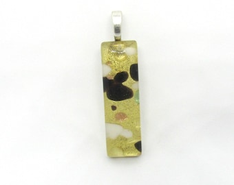 1 Millefiore Glass Rectangle Pendant 55x13mm (B508b6)