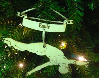 Diving 1 Personalized Christmas Ornament
