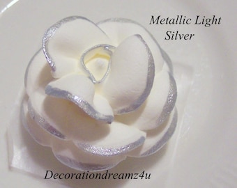 10 - Edible Rose, Edible Flower, Edible Topper, Edible Decoration, Royal Icing Flower, Cake Topper, Edible Sugar Flower, Wedding Flowers