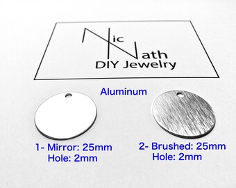 25mm en aluminium estampage blancs bijoux rond cercle fournitures artisanat résultats faire soi-même Diy estampage gros poignets bracelet jonc en métal