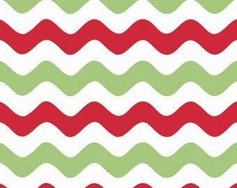Half Yard Wave - Waves in Christmas Colors - Cotton Quilt Fabric - RBD Designers for Riley Blake Designs - C415-07 (W3287)