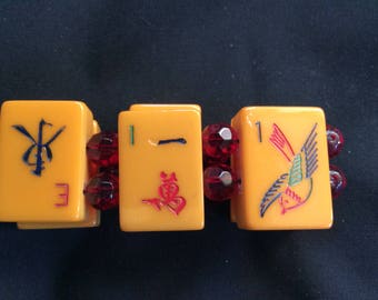 Vintage Bakelite Mahjong Bracelet