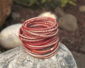 WHITE RABBIT Recycled Flip Flop Bracelets - Made over coal fire. Fair Trade.
