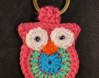 Crochet owl keychain | Etsy