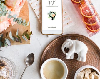 iPhone Wallpaper - Feminist - Cell Phone Wallpaper, Feminism, Mobile Phone Wallpaper, Personalized phone wallpaper, iPhone background
