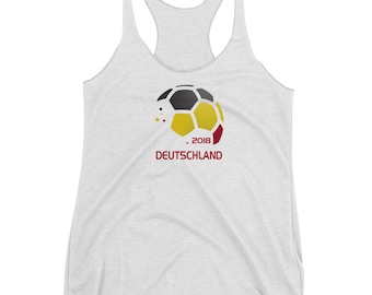 Women's Deutschland National Soccer Team German Football Fan Racerback Tank