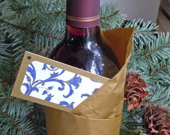 Purple and Gold Florentine Gift Tags
