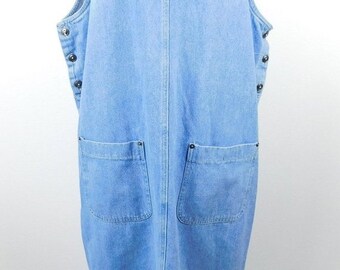 Lucky Maxi Denim Dress with Pie Crust Collar & Front Button Fastening - Black, Ecru