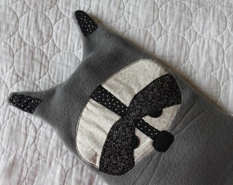 Hot water bottle cover/cozy/hottie animal- Racoon