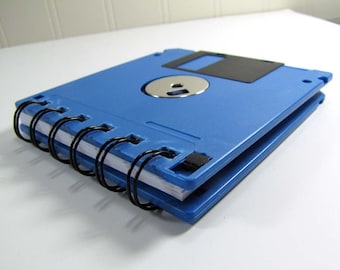 Floppy Disk Notebook Sea Blue Recycled Geek Gear Blank