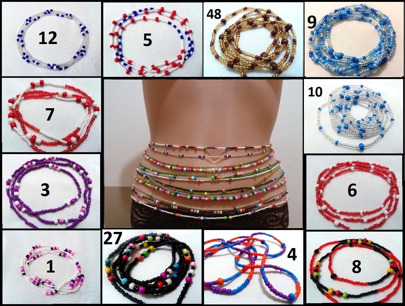 African Waist Beads Body Jewelry Belly Bead Waist Chain