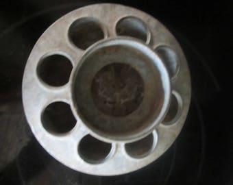 Chicken Feeder Vintage Galvanized Round Small farmhouse
