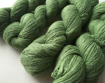 Reclaimed Lace Yarn - wool/rayon/angora/cashmere - Apple Green