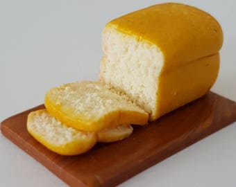 12th scale dolls house bread plus free gift,bakery, polymer clay, handmade.