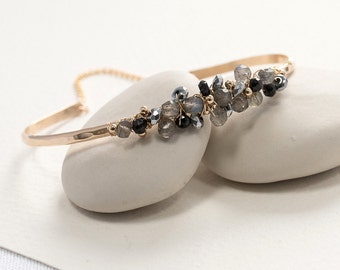 Labradorite Gemstone Bangle - Labradorite Jewelry - Labradorite Jewellery - Labradorite Bracelet - Labradorite Bangle