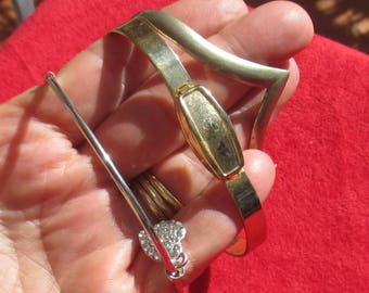 Lot Of Retro Cuff Style Metal Bracelets TLC