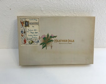 Vintage Stationery Set, Heather Isle Scotch Linen Note Cards, Religious Stationery, Letter Paper