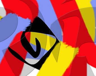 Colors Abstract - Digital Art print - Horizontal