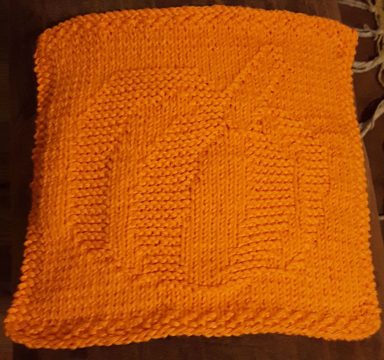 Pumpkin Dishcloth Knitting Pattern