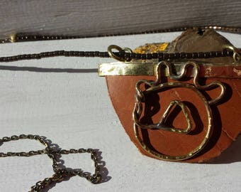 mother's day,necklace,hematite,leather,long necklace,handmade necklace,woman's necklace,brass necklace,leather necklace