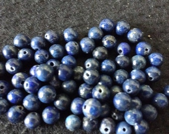 Vintage Lapis Lazuli 6mm Rounds