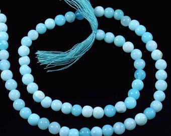 Natural Peru Opal Gemstone Smooth Round Ball Shape Beads,Length 13"Strand,Beads Size 5 mm,Wire Wrappped Making Jewelery,GIBD-328
