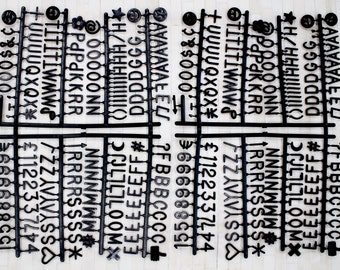 Letter Board Letters - 3/4" | 340 Count Extra Set Of Letterboard Letters, Numbers, Symbols & Emojis (Black Or White In Color)