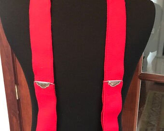 Vintage 1980’s 1990’s Red Suspenders