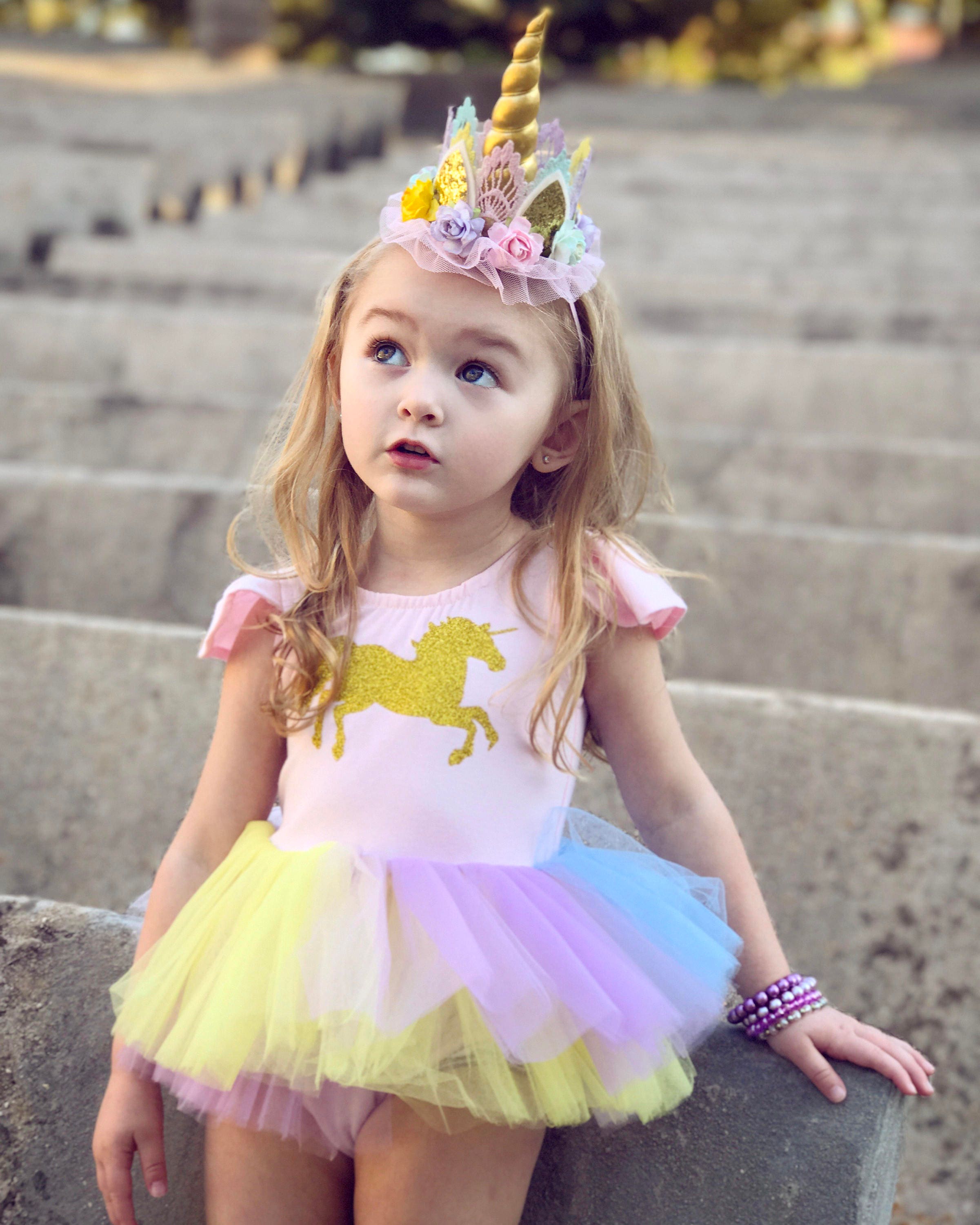 Unicorn Birthday Outfit Unicorn First Birthday Unicorn Girl