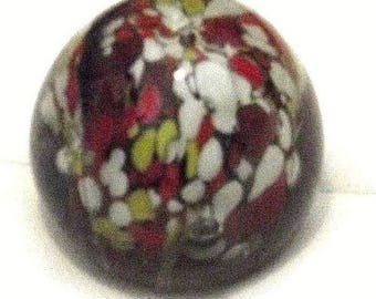 Vintage coloured glass paperweight, Retro glass coloured paperweight 1970's - rare