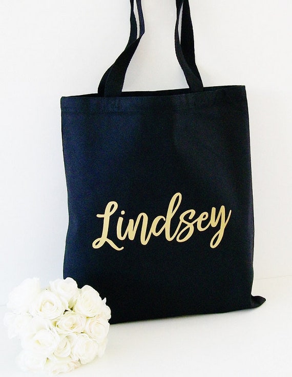 Black Tote Bag Custom tote bag Personalized Carry all tote