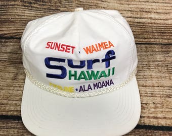 Vintage Surf Hawaii Snapback pipeline ala Moana sunset waimea