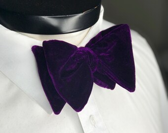 The Glasgow - Our big bowtie in our finest royal purple silk velvet