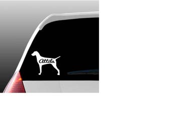 Personalized Vizsla Car Window Decal