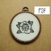 PDF pattern - PDF pattern - Rose Tattoo Hand Embroidery Pattern (PDF pattern - modern embroidery pattern)