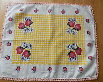 Vintage portuguese embroidered kitchen dish towel