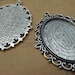 20 pcs 30x40mm Silver Color Cameo Cabochon Base Setting Tray Blanks Pendants Charm Pendant C2880