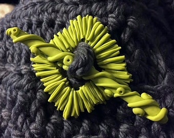 Shawl Pin Shawl Stick - Lime Green