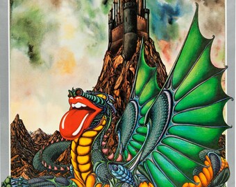 Rolling Stones Pembroke Castles Concert Poster (1973). Very Rare.