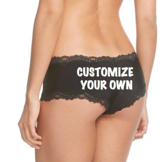Custom Black Panties FAST SHIPPING