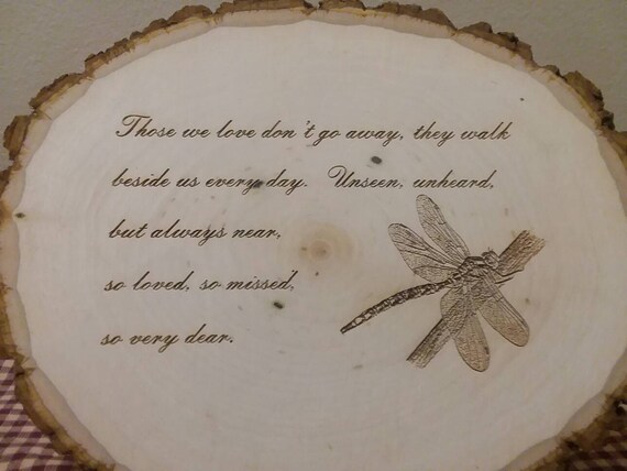 Dragonfly sign Dragonfly memorial sign Dragonfly poem sign