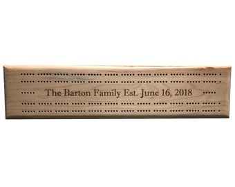 Personalized 2 Track Cribbage Board