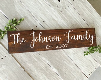 Last name signs | Etsy