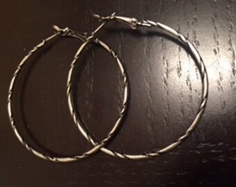 Hammered Hoop Earrings