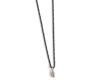 Silver Minimalist Necklace, Teardrop Necklace, Silver Teardrop Pendant, Silver Pendant Necklace, Dainty Necklace, Gift For Her
