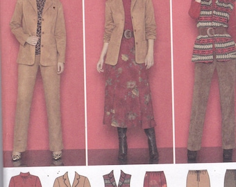 Simplicity 2287 Vintage Pattern Womens Jacket, Vest ,Skirt, and Pants Size,10,12 14,16,18 UNCUT