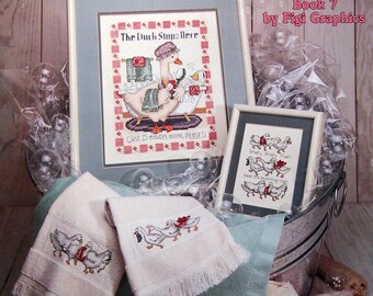 The Duck Stops Here Book 7 By Figi Graphics And Leisure Arts Vintage Cross Stitch Pattern Leaflet 1988