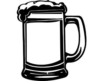 Beer Mug Brewery Cerveza Delicious Recreational Drink Alcohol Cold .SVG .EPS .PNG Vector Space Clipart Digital Download Circuit Cut Cutting