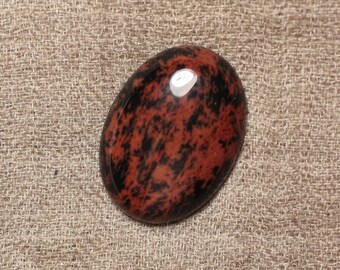 1pc - Cabochon stone - Mahogany - oval 30x22mm 4558550033048 Obsidian