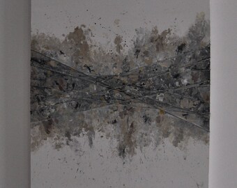 Neutral Colors Abstract Acrylic Painting